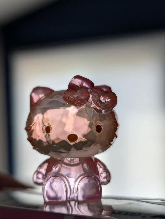 Hello Kitty 50th Anniversary Ombré Figurine ORANGE & PINK CLEAR (Open Package)