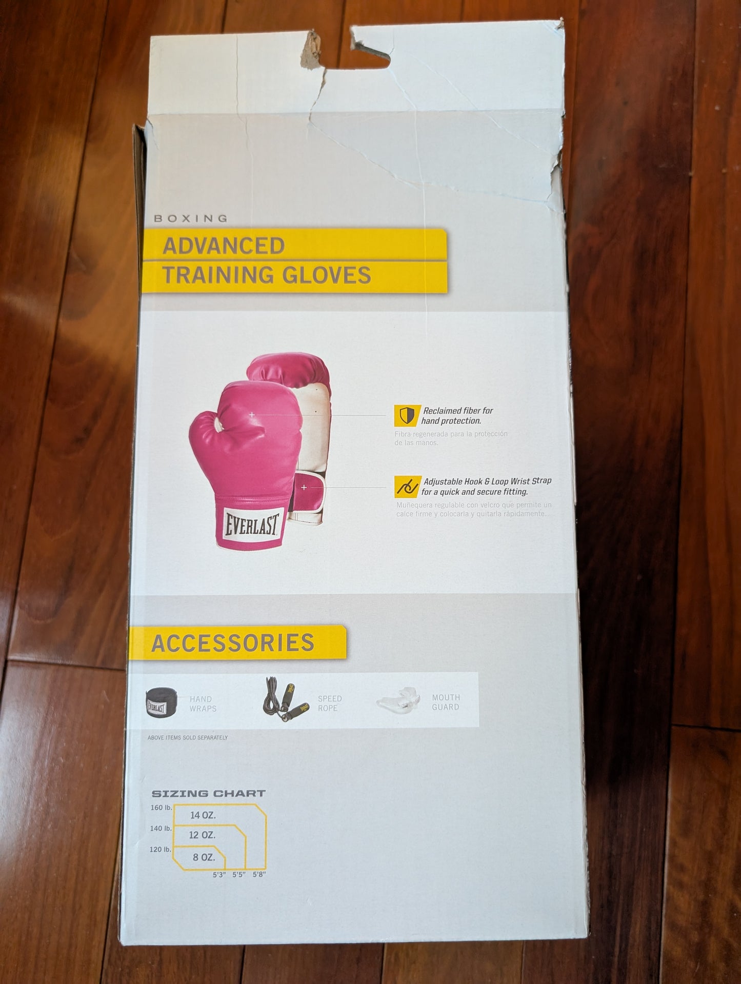 Everlast Pink Boxing Gloves Adult Size with Adjustable Wrist Bands