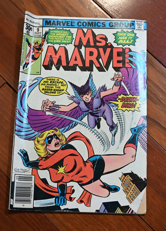 Ms. Marvel #9 (Marvel Comics 1977) 1st Deathbird