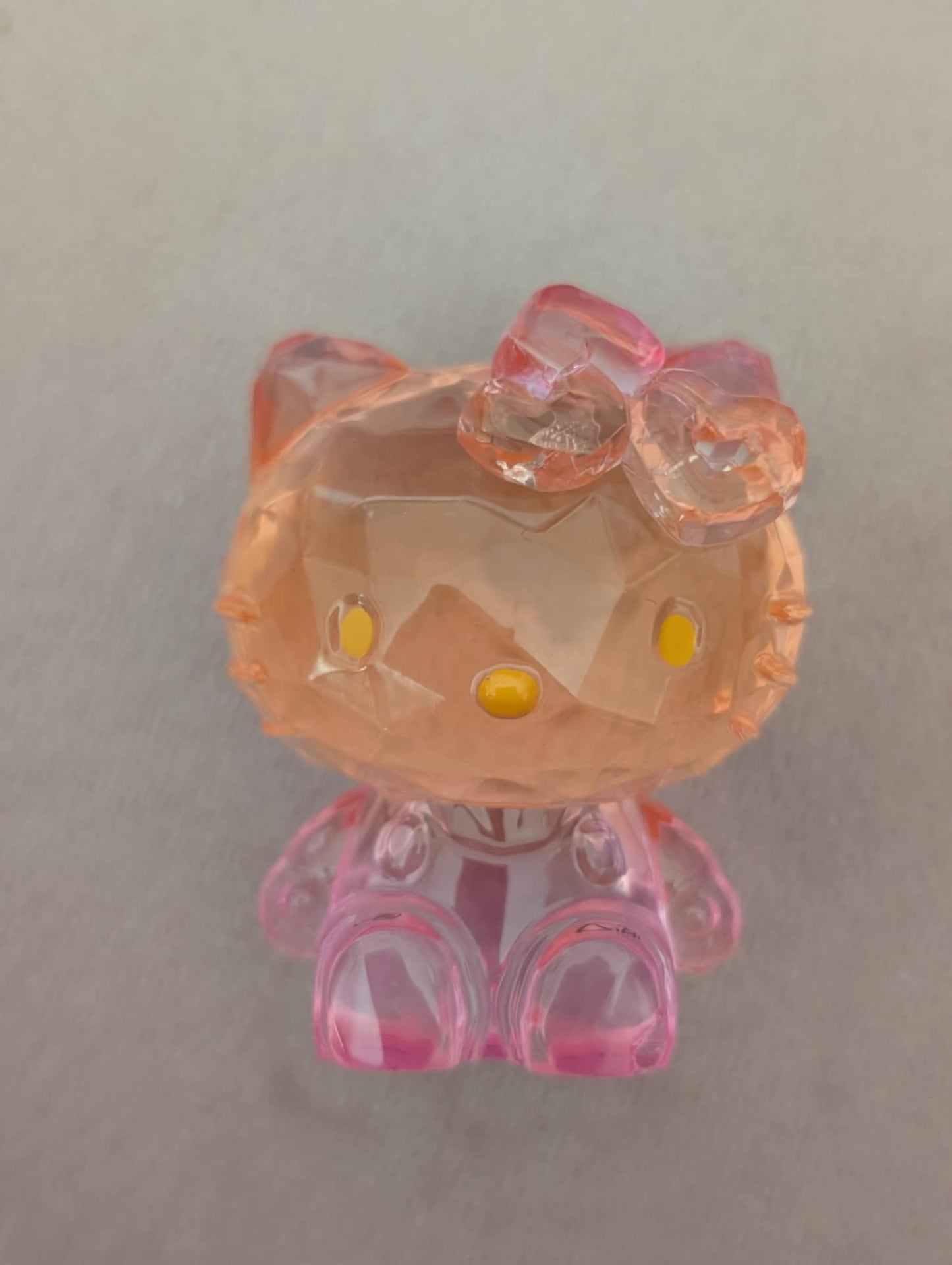Hello Kitty 50th Anniversary Ombré Figurine ORANGE & PINK CLEAR (Open Package)