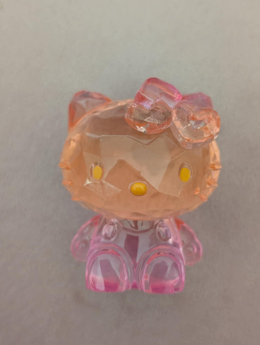 Hello Kitty 50th Anniversary Ombré Figurine ORANGE & PINK CLEAR (Open Package)