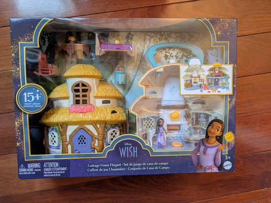 Disney’s Wish Cottage Home Playset with Asha of Rosas Mini Doll, Star Figure & 15+ Accessories