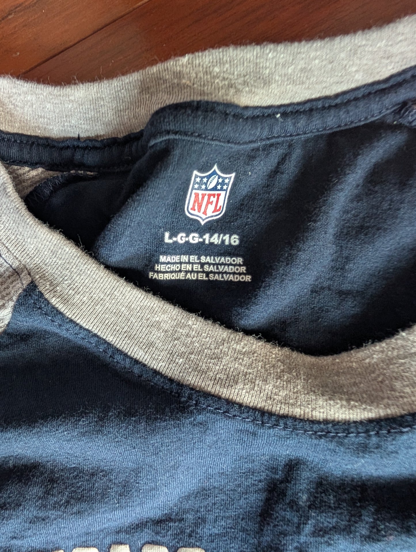 WORN & WASHED - Chicago Bears Kids Long Sleeve T-Shirt Size L 14/16