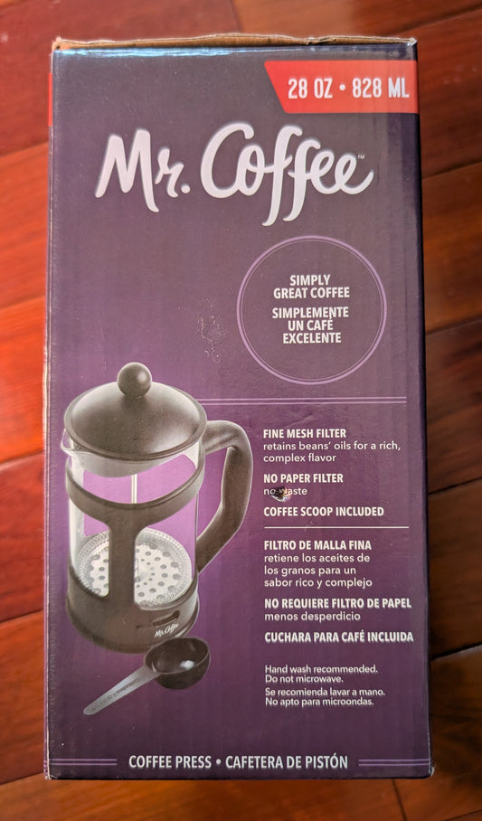 Mr. Coffee French Coffee Press 28 oz. w/mesh filter