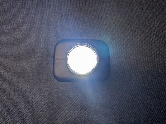 PALight SURE 9V Battery LED Flashlight - White LED - Black Body/Gold Trim - 2 Light Levels