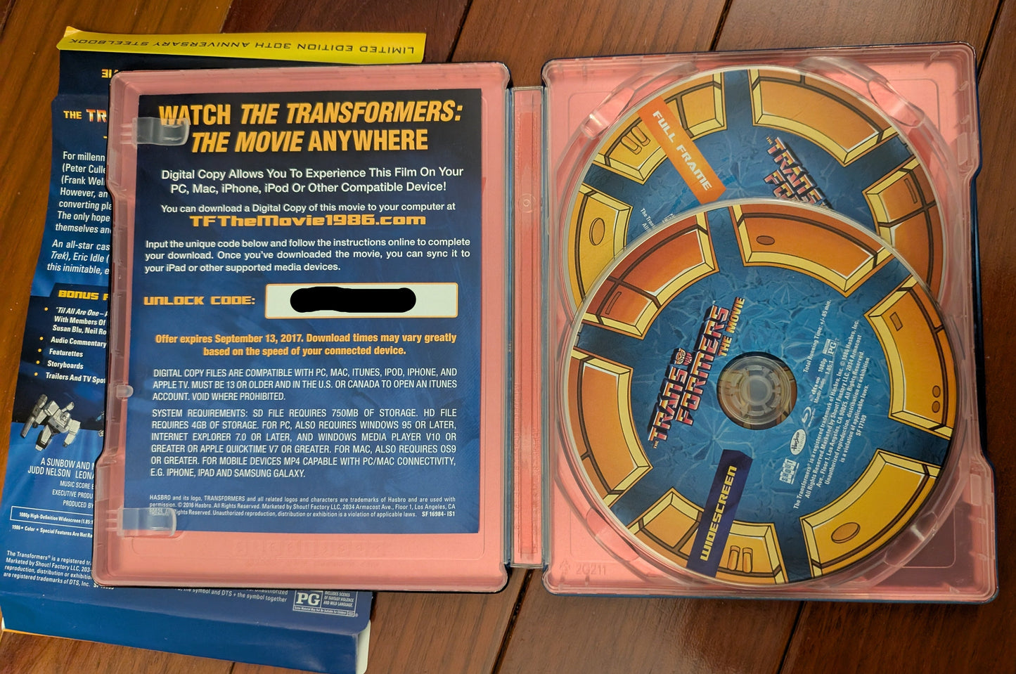 Transformers: The Movie Blu-Ray 30th Anniversary Steelbook