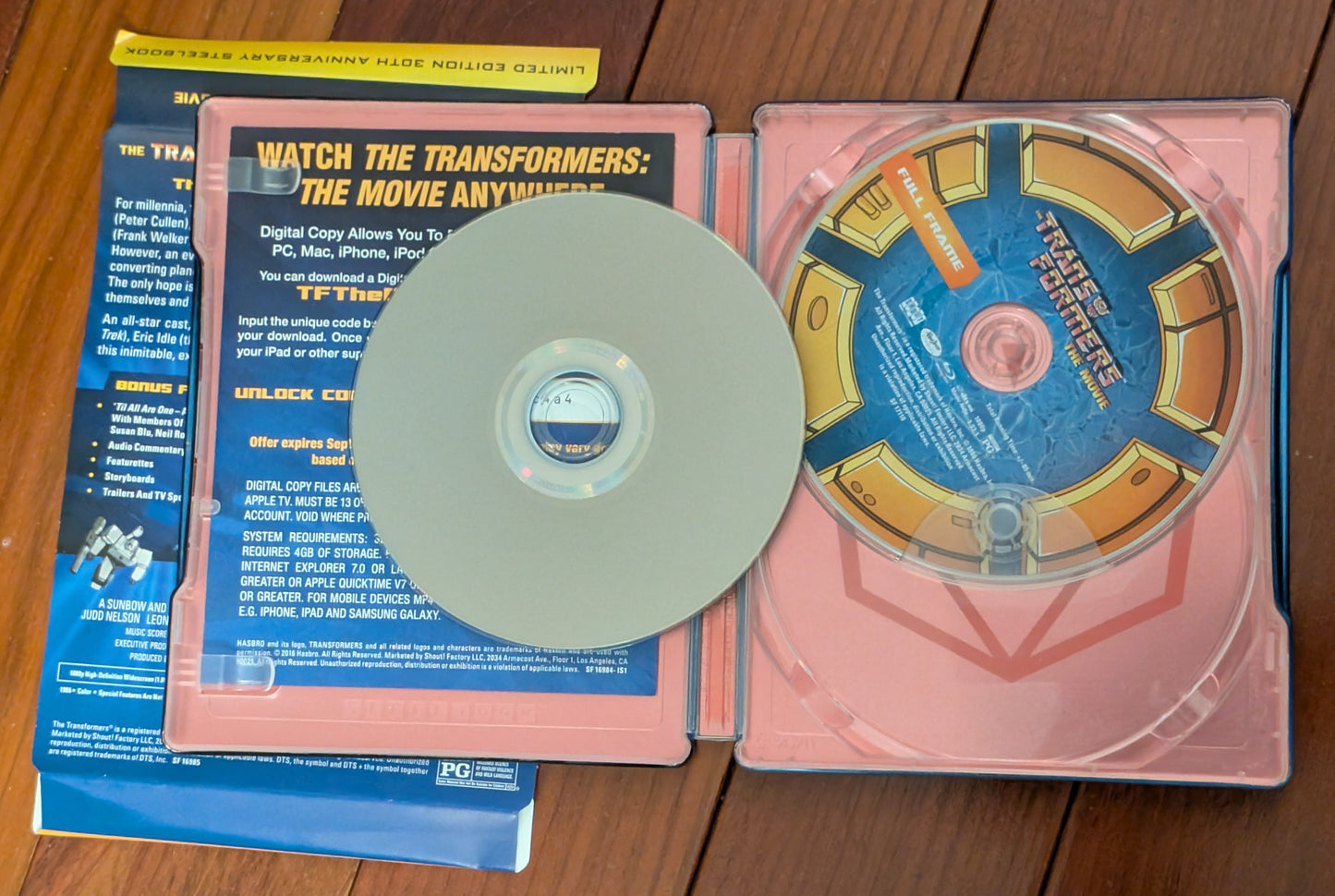 Transformers: The Movie Blu-Ray 30th Anniversary Steelbook