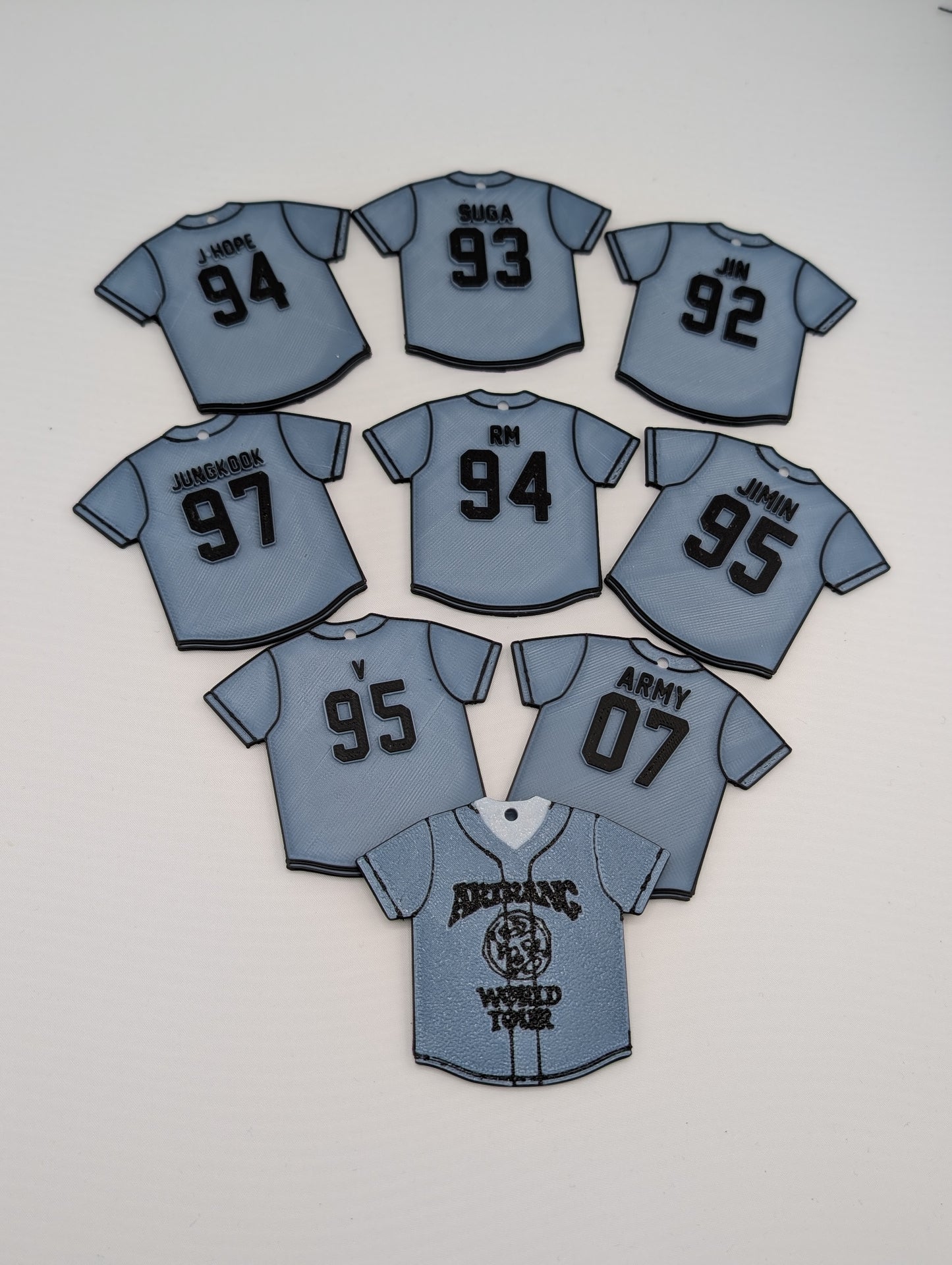 BTS Arirang World Tour Jersey Keychain, 3D Printed Kpop Bag Charm
