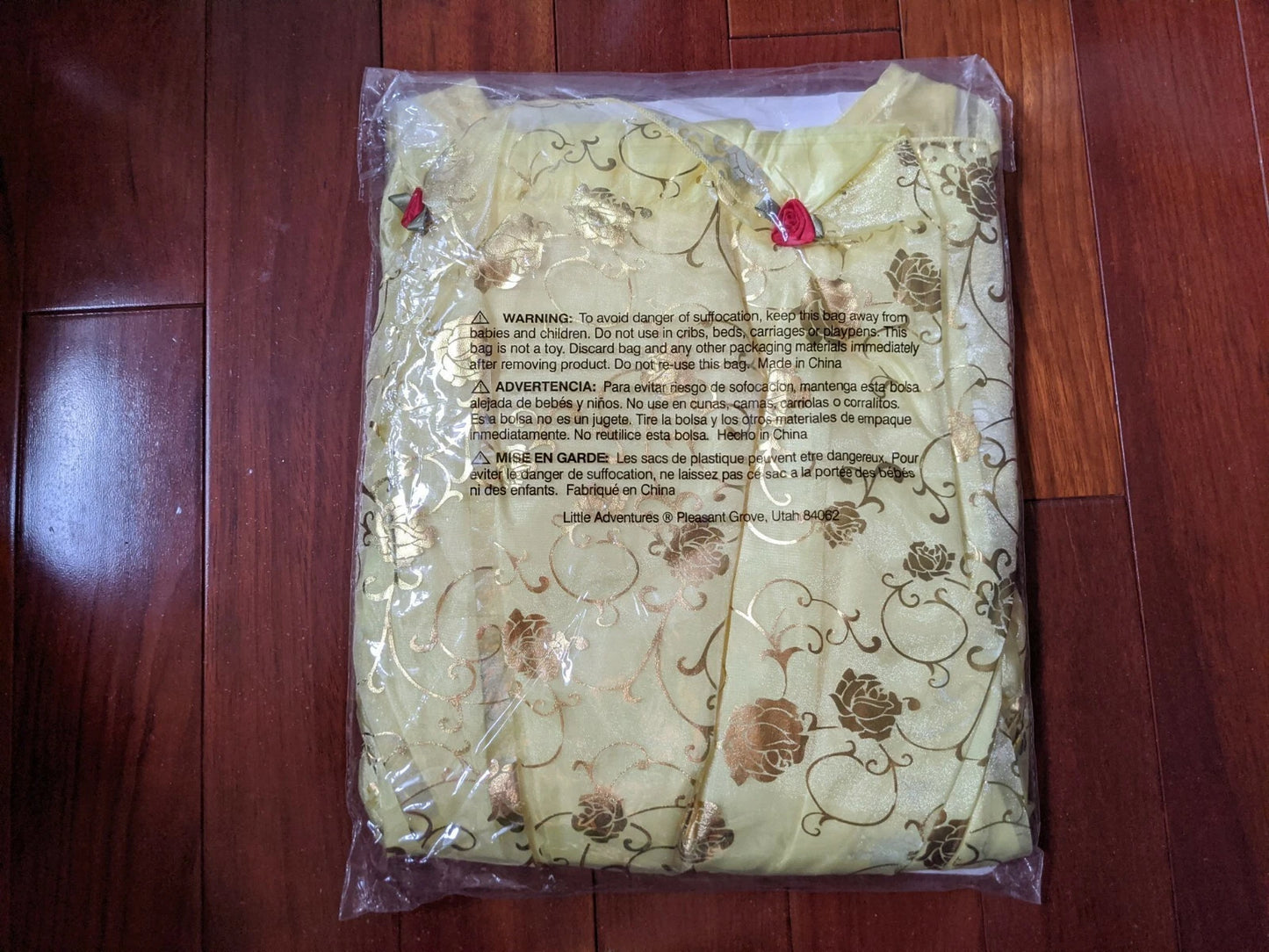 Little Adventures Deluxe Yellow Beauty Princess Dress Up Costume Large 5-7 years