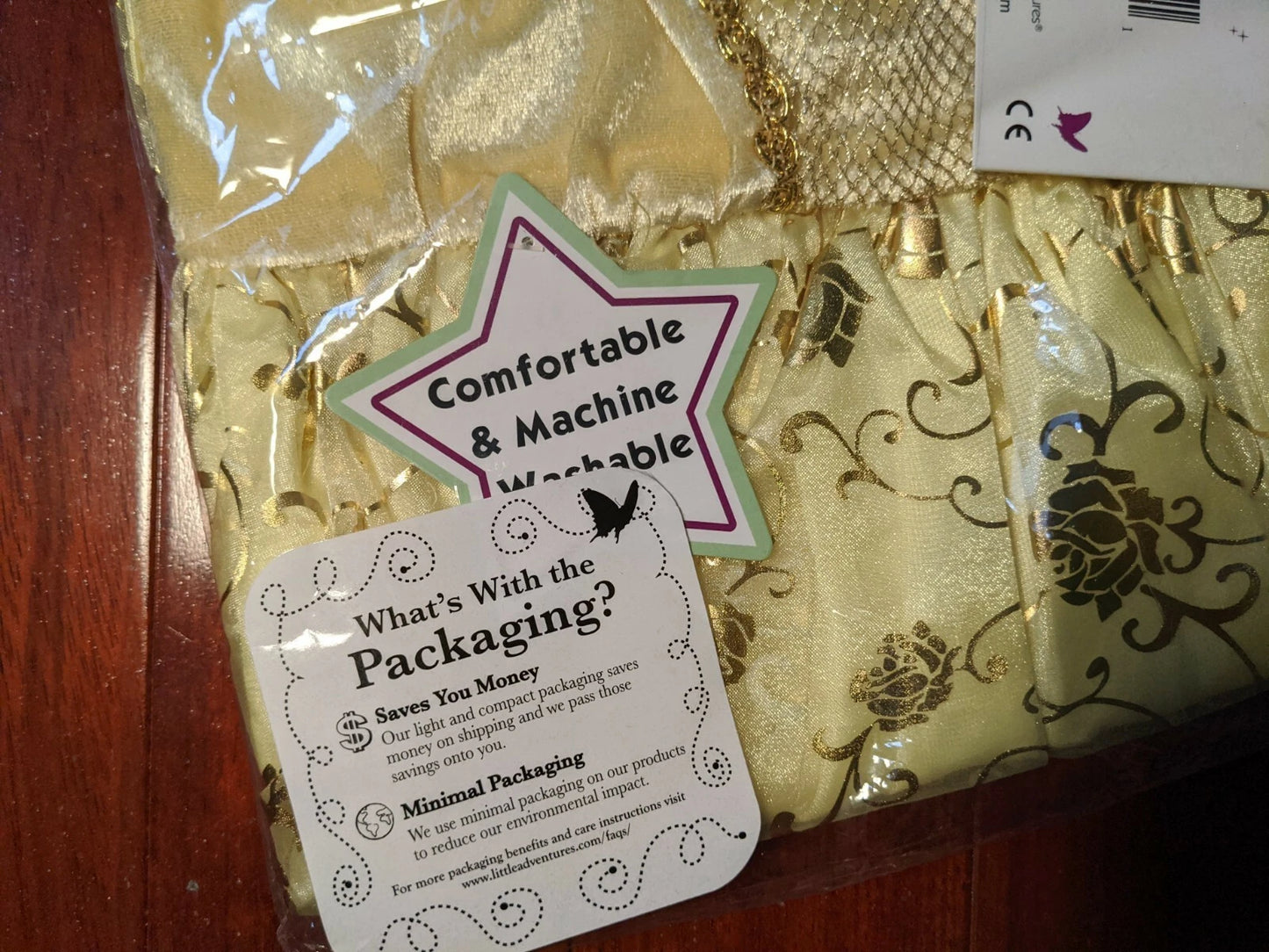 Little Adventures Deluxe Yellow Beauty Princess Dress Up Costume Large 5-7 years